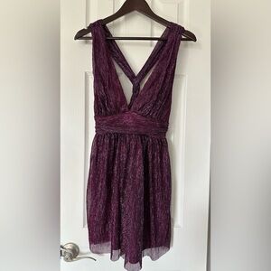 Lulu's Deep Purple Backless Dress